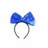 Party Favor Blue Sequin Bowtie Large Headband Costume Party Accessory