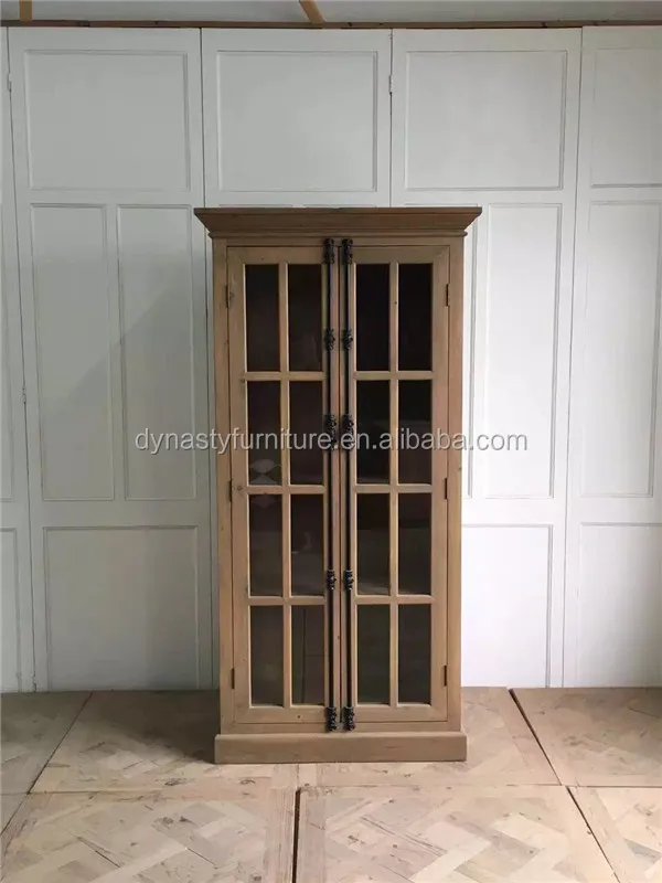 Антикварная мебель лестница, полки книжный шкаф со стеклянной двери Модель
