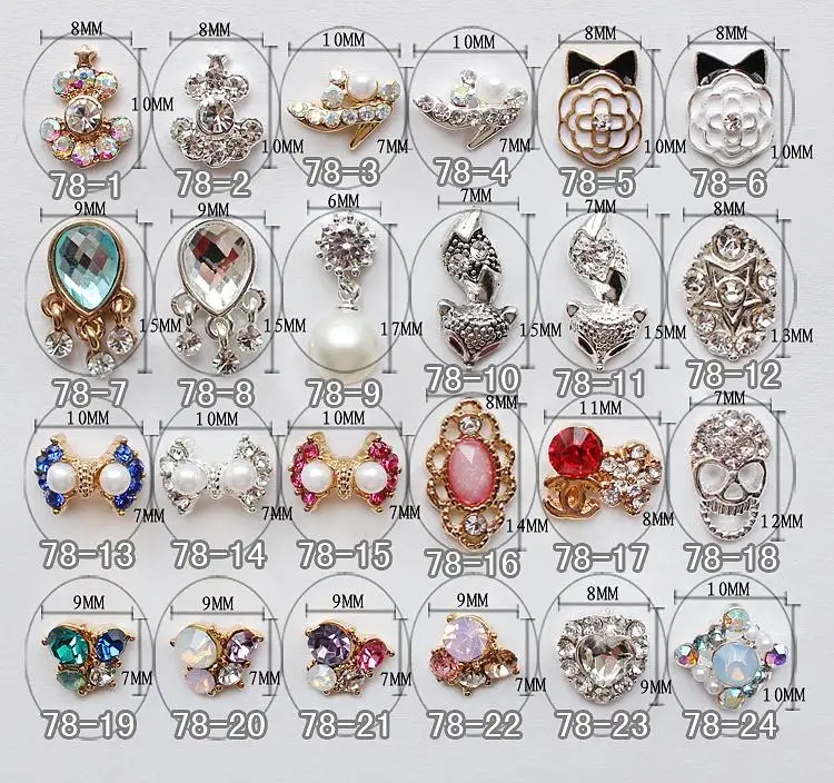 Wholesale fashion amazing 3d alloy fox nail art