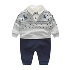 Baby Clothes 2018 New Fashion Cotton Long Sleeve Tie Gentleman For Baby Boy Party Rompers Infant Jumpsuits Clothing