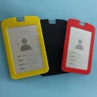 2019 new Custom Plastic Acrylic ID business card holder for meeting office and student hold two cards at once
