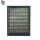 aluminum dajustable glass louver shutter window with security screen