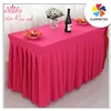Direct Manufacturer wedding rose red tablecloth good quality table overlay with table skirt