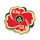 China souvenir lapel pin custom flower needle lapel pin brooch pins