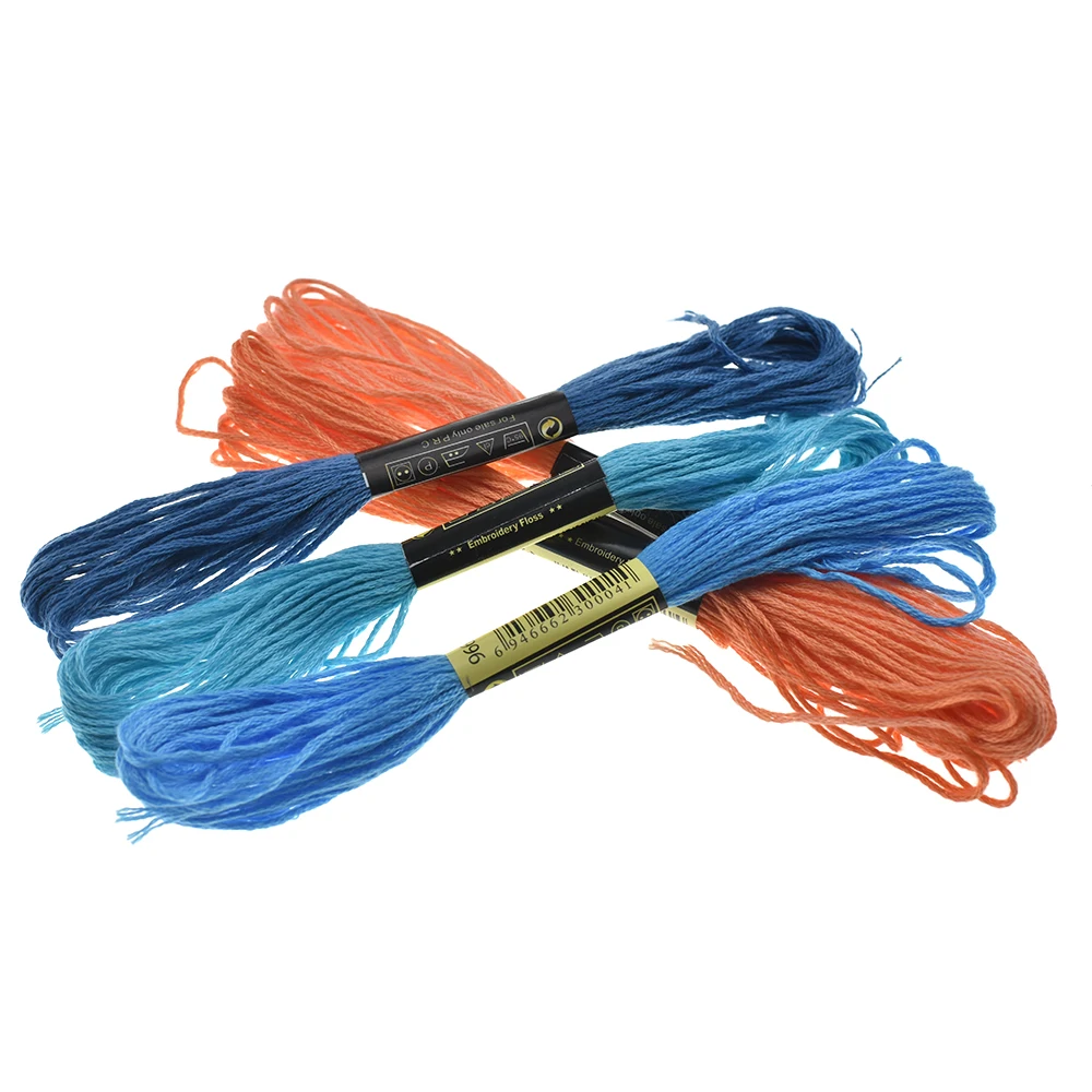 Looen Brand Embroidery Thread Random Color 100pcs Cross Stitch Threads with 6pcs Sewing Needles For Women Mom DIY Sewing Tools (10)