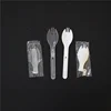 Mini Plastic Spork Disposable Wrapped Plastic Folding Spork Folding Fork Spoon