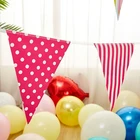 Vintage banner easter coloured bunting wall hanging flag for party