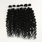 Freedom Synthetic Bundles Jerry curl With Lace Front Closure Ombre Hair Bundles Natural Black Blonde Hair for Women