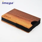 Best selling fashion creative Beech wood or Spade wood antique business name credit card holder
