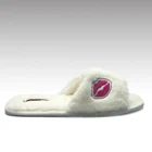 HC-905 2017 latest style open toe faux fur home indoor winter women slippers