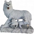 Marble Statue carving Stone Dog ---Stone Art Decor for Outdoor Indoor Garden Landscape