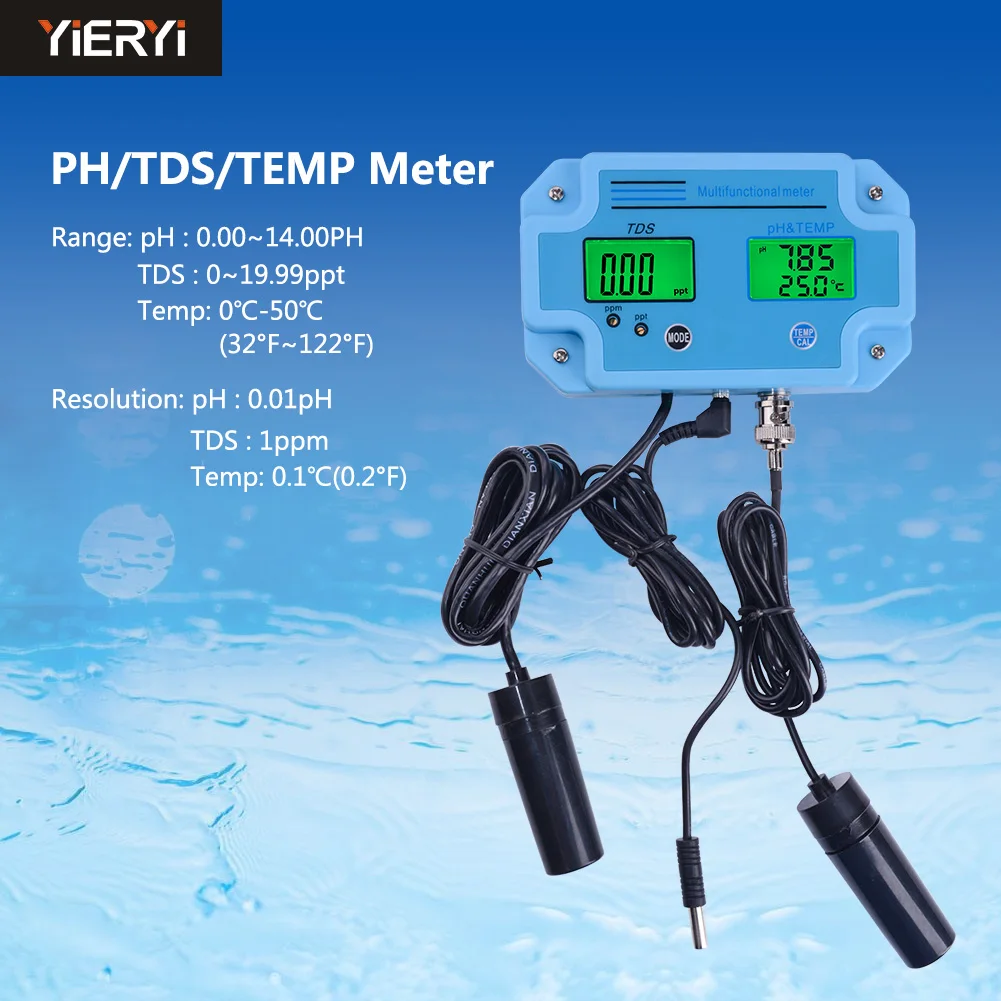 Yieryi Ph 2983 Digital Led Ph And Tds Meter Tester With 2 In 1 High