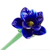 Long Stem Glass Flowers Color For Home Decoration
