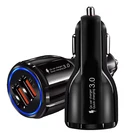 2019 High Quality Factory Wholesale 12V 3.1A Quick Charge QC 3.0 Phone Charger 2 Usb Port Car Charger Custom Logo
