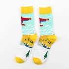 China factory custom logo breathable happy cotton summer women socks