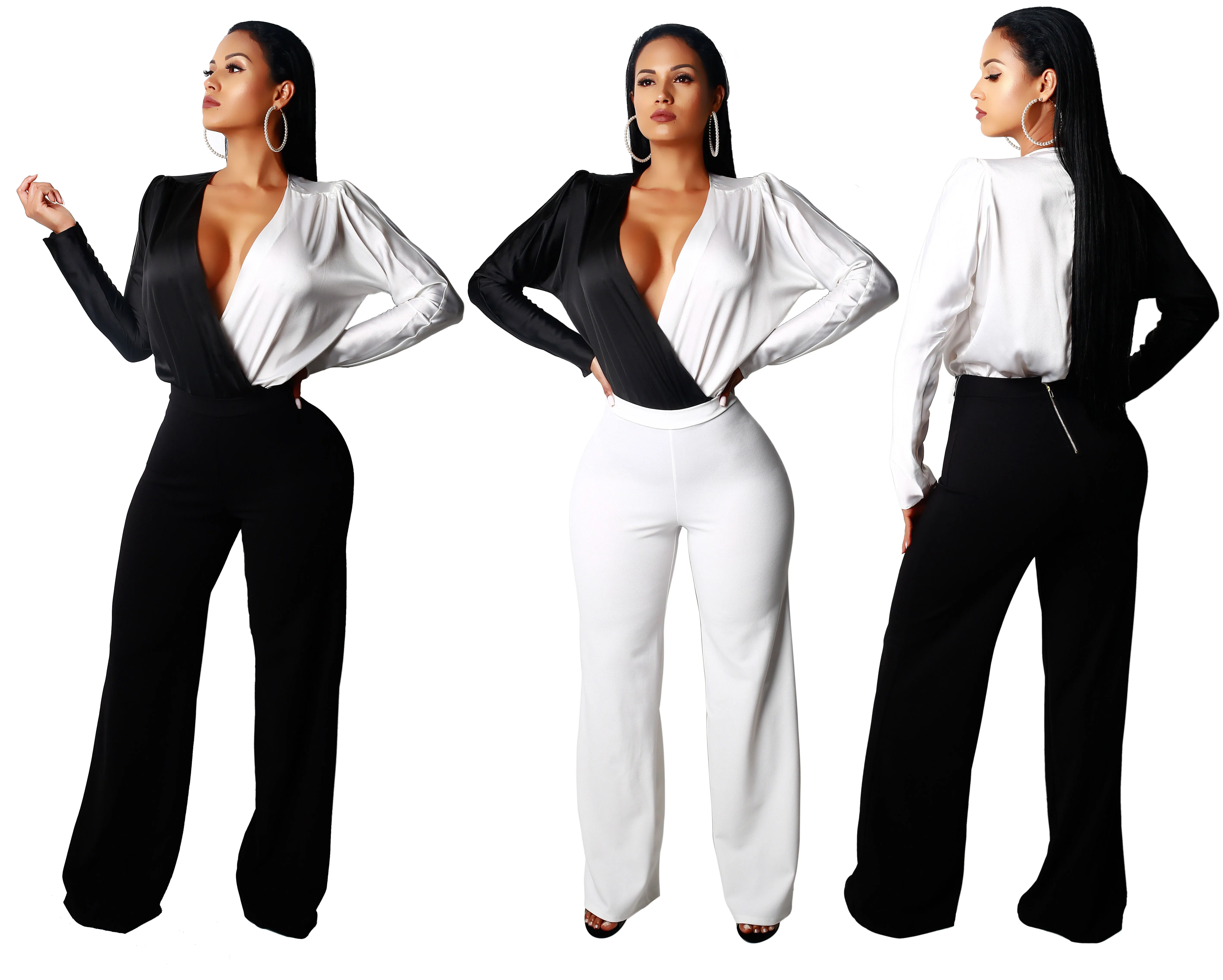 womens tall wide leg jumpsuit