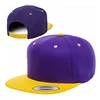 Wholesale Yupoong Snapback Cap Plain Acrylic Two Tone Hiphop Hat