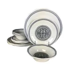 Eco-Friendly Melamine Ware Set Manufacturer Directly Sale Price Luxury Melamine Ware New Design Dinner Set