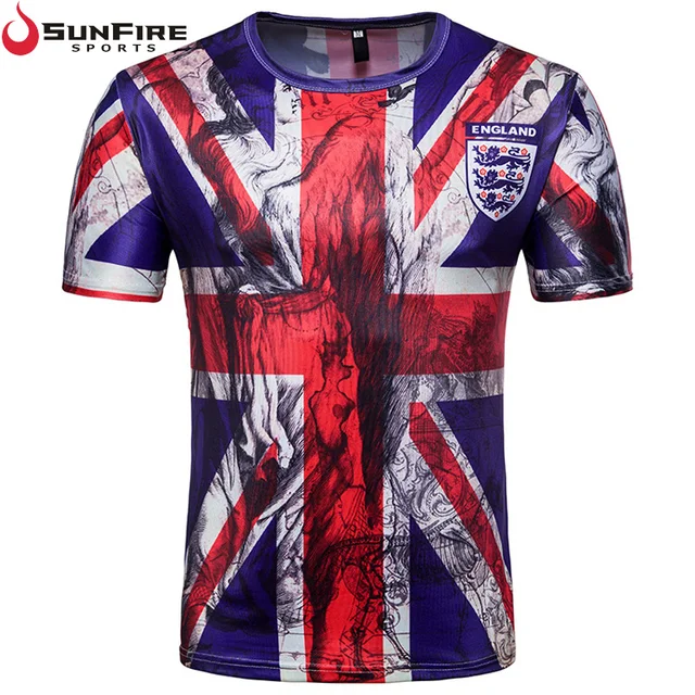 2018 Russia football world cup sublimation soccer England fans custom sports t shirt