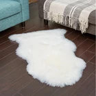 wholesale pelt shape Luxury sheepskin Faux fur rug