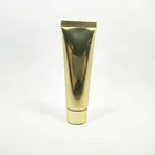 Direct supplier aluminum laminated hand cream tube/ golden colour cosmetic plastic composite hose