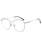 New metal light classic circular frame optical glasses