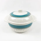 Melamine Plastic Mix Soup Bowl With Double Handle Lid Cover