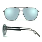 2019 Unisex square fashion shades sun glasses silver lens metal frame sunglasses color design