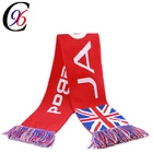 Personalized hot sale jacquard knitting soccer sport scarf