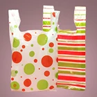 Trade assurance colorful ldpe material soft loop die cut handle plastic bag