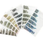 6 blanks packing SS4/5/6/8/10/12 diamond shaped crystal rhinestone flat back,colorful non hot fix crystal flatback rhinestone