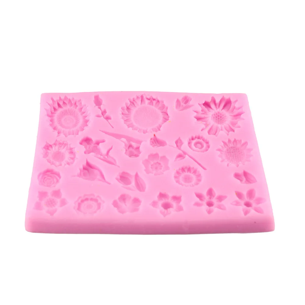 Sunflower fondant chocolate mold mold Arts DIY baking cake decoration mould tool taobao 1688 agent