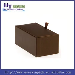 wholesale wooden cufflink gift box with custom logo