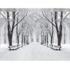 Snowy Winter Path Light Up Poster Sparkling Canvas Wall Art with Bright LED Lighting for Home Decoration