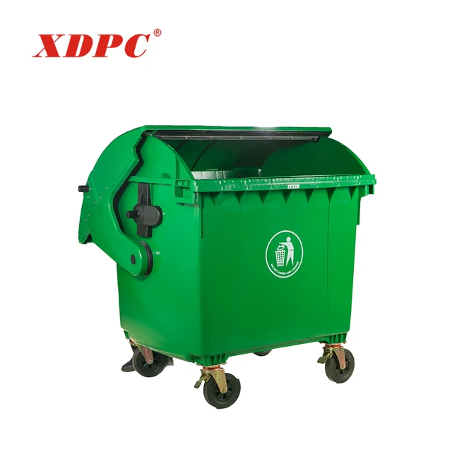 big size 1200 l plastic outdoor garbage trash bin dustbin with