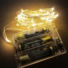 6M 60L Battery Operated Warm White LED Copper Wire Fairy Lights