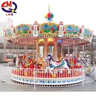 Outdoor attractive amusement electric wood musical box carousel