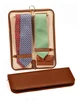 fashion simple design grain leather travelling tie packaging bag business bow tie case cable bow tie packaging box