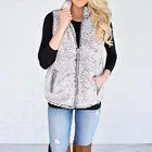 Women's Winter Warm Jacket Casual Faux Fur Zip Up Outwear Sherpa Vest