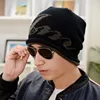 Designer warm double tone round fitted winter cap for men