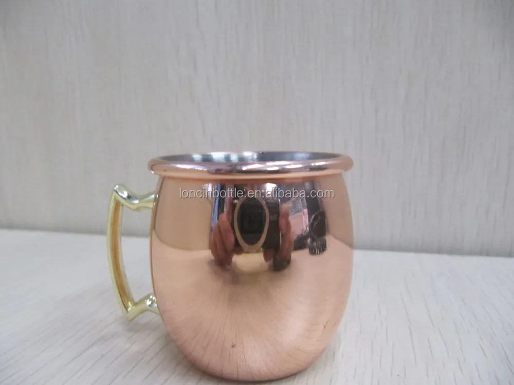 moscow mule copper shot mug with brass handle,60ml copper shot
