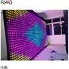 Great fireproof full color velvet double deck LED curtain stage background LED Video curtain flexible stage