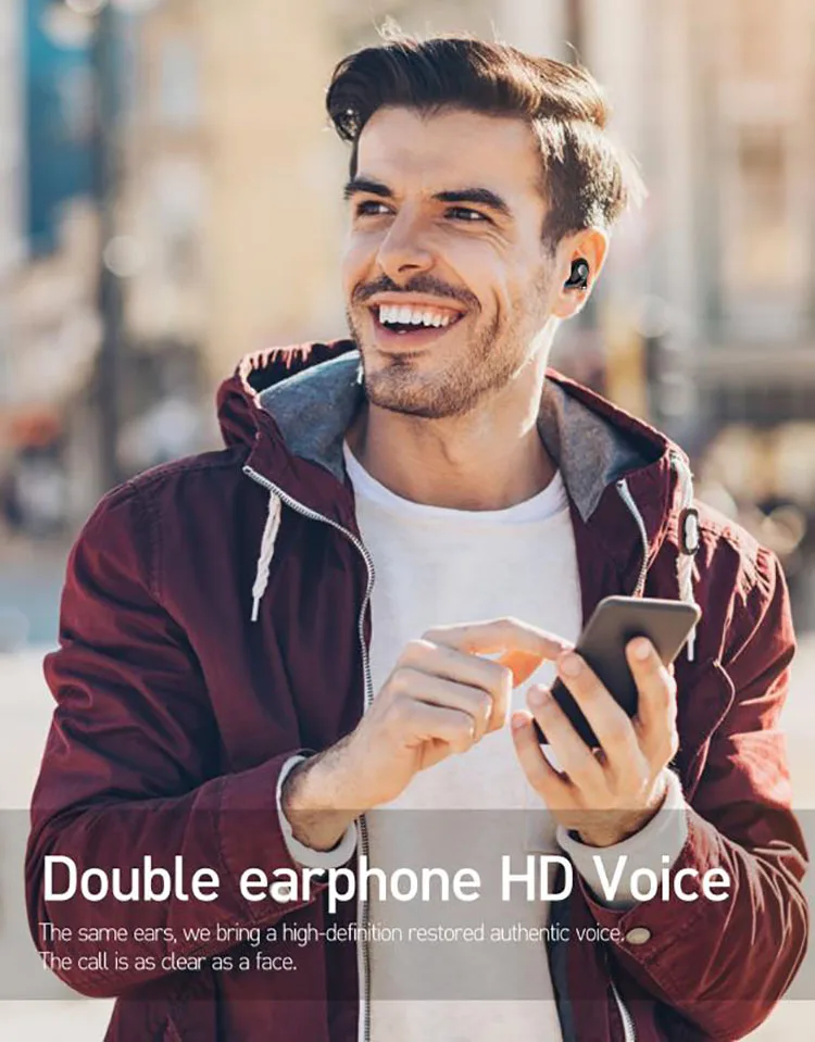 2019 Amazon Trending 5.0 TWS Wireless Bluetooth Earphones Sports Earbuds with Charging Case - ANKUX.COM