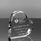 Corporate plaque crystal heart design crystal heart awards