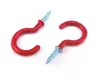 Red Vinyl Coated Hook size available from 1/2" to 2"Cup Hook Small Decorative Screw Hook