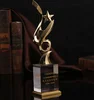 Factory direct 3d laser crystal glass award trophy cycle medals and trophies