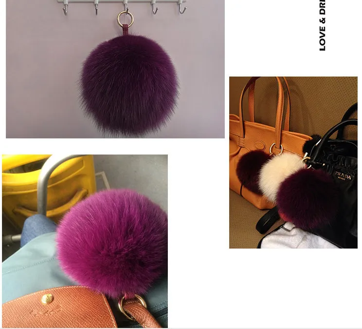 ファッションチェーンのための本物のキツネの毛皮のボール、 おもちゃのアクセサリーバッグ仕入れ・メーカー・工場