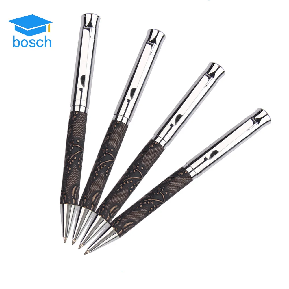 gift advertising logo engrave heavy metal twist ball pen