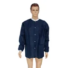 Unisex Adult Non-woven Disposable Lab Coat Isolation Gowns Smocks