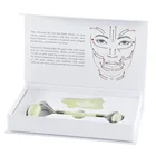 Foot Wholesale Cheap Private Label Mini Biological Foot Massager Anti-Aging Eye Facial Double 100% Green Jade Roller Set